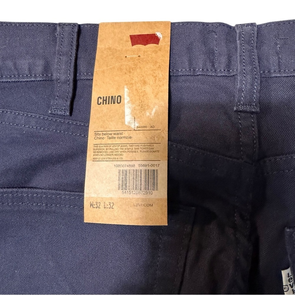 NWT Levi's 502 Dark Blue Duck Cloth Chino Pants - Picture 4 of 6